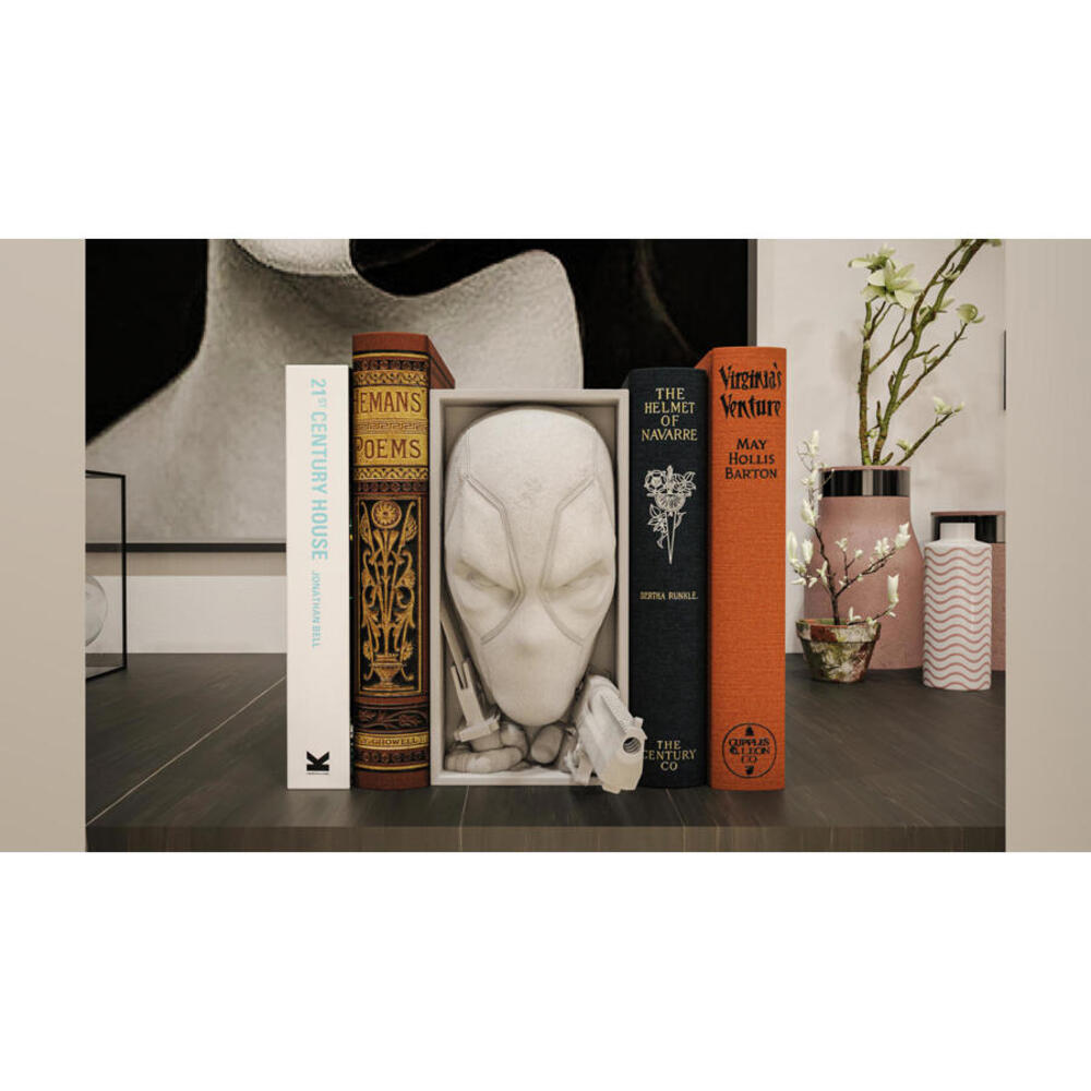 Deadpool Book Nook - 3D Printed Merc with a Mouth Bookshelf Insert